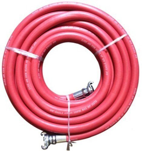 Jgb eagle red jackhammer rubber air hose, 3/4&#034; universal chicago couplings, 50 for sale