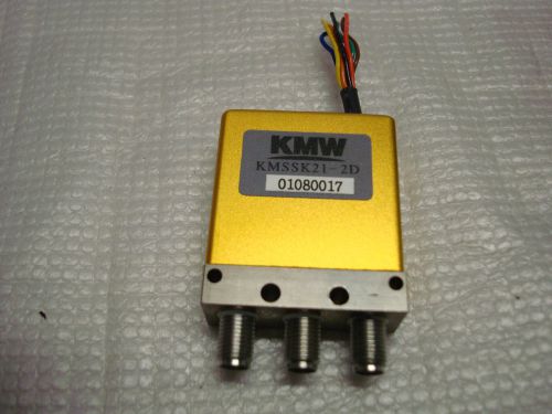 KMW KMSSK21-2D RF SWITCH +12V SMA FEMALE CONNECTORS