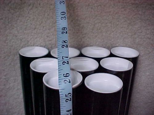 Lot 9x ULine Cardboard Mailing Shipping Tubes &amp; End Caps 2&#034; x &gt;24&#034; heavy duty