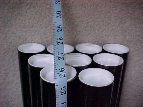 Lot 9x ULine Cardboard Mailing Shipping Tubes &amp; End Caps 2&#034; x &gt;24&#034; heavy duty