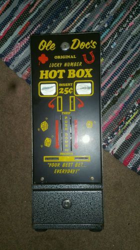 Vintage Ole Doc&#039;s Lucky Number Hot Box Ramm Vending Promotion