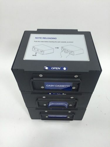 3 WRG Genesis ATM Machine Cash Cassette ATM Parts Cash Box