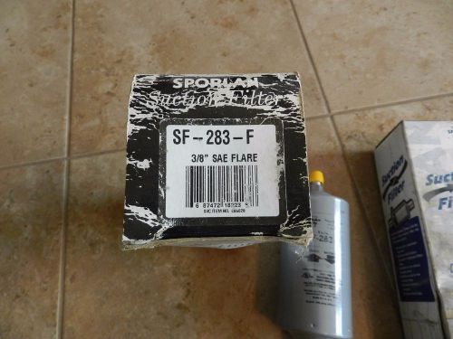 LOT OF TWO SPORLAN SUCTION FILTERS SF-283-F 3/8&#034; SAE