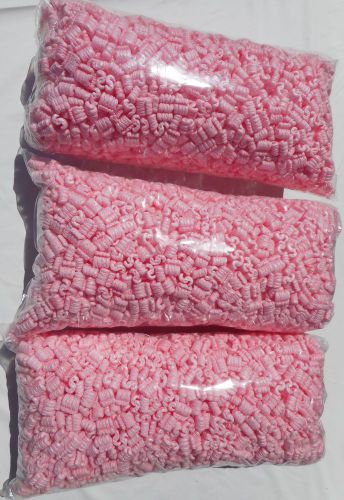 3 Anti Static 8.0 gallons PINK POPCORN PACKING PEANUTS NEW FREE FAST SHIP