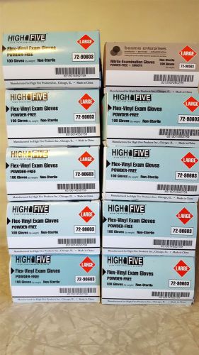 High Five Powder Free Vinyl Nitrile Examination Gloves Large 1000 CT