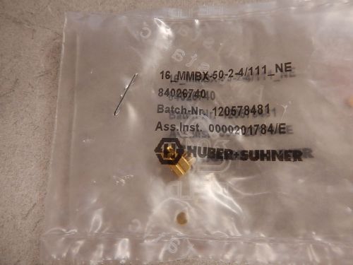 Lot of 2 Huber + Suhner Coaxial Connectors 16_MMBX-50-2-4/111_NE 1683
