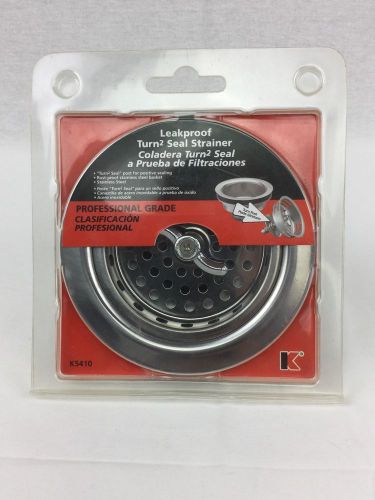 4-1/2&#034; Diameter Leakproof Turn2 Seal Stainless Steel Twist &amp; Lock Sink Strainer