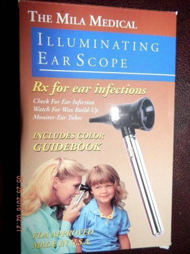 NEW Mila Medical Home ILLUMINATING EAR SCOPE Otoscope Guidebook 3 Tips MADE USA