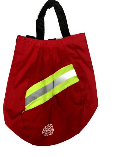 Firefighter scba mask face piece bag scott msa fire man -red for sale