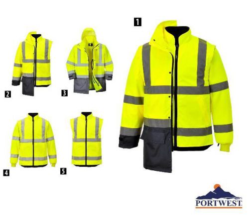 Hi vis executive 5 jackets in 1 ansi fall winter waterproof m-3xl portwest us768 for sale