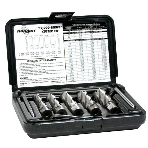 Hougen 12002 5 piece 2&#034; depth of cut &#034;12,000 series&#034; rotabroach cutter kit for sale
