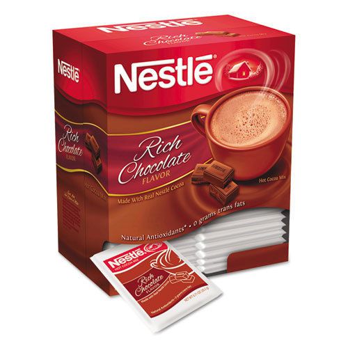 Instant hot cocoa mix, rich chocolate, 0.71 oz packets, 50/box, 6 box/carton for sale