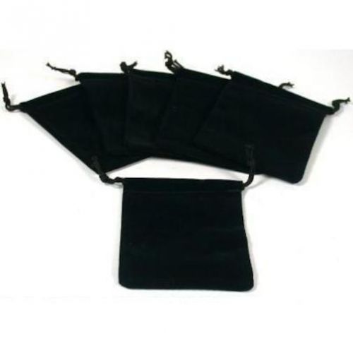 Black Velvet Drawstring Jewelry Gift Bag Pouches 3&#034; Kit 72 Pcs