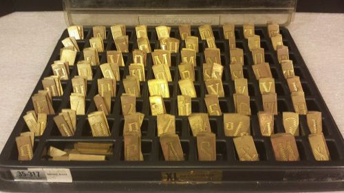 New Hermes Engraving Brass 35- 317 Old No.66 Alphabet, Numbers Over 250+ Lot&#039;s!!