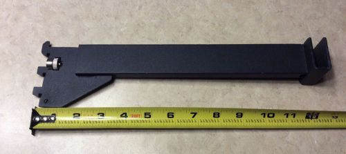 24 - 12&#034; commercial retail shelving bracket slotted black metal heavy duty for sale