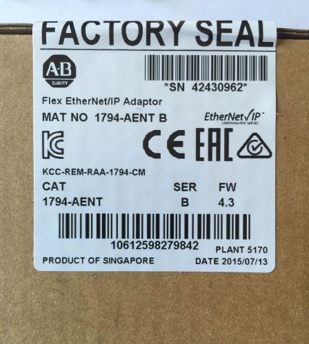 ALLEN BRADLEY 1794-AENT FACTORY SEALED ( 4 available)
