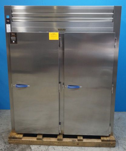 NEW TRAULSEN STAINLESS STEEL 2 SECTION ROLL IN HEATED HOLDING CABINET FOR