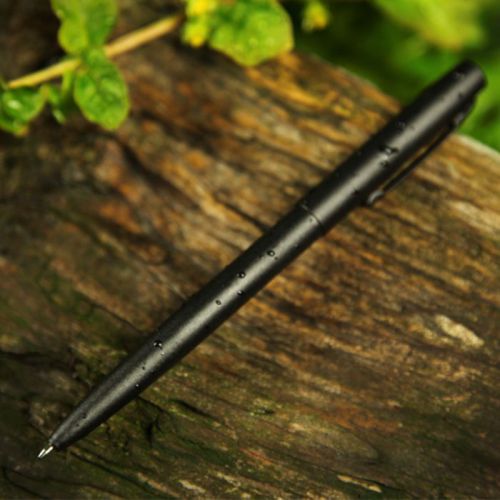 Tactical black clicker pen, flat black metal barrel rite in the rain no 97 for sale