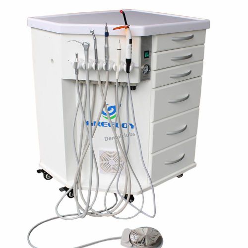 Dental mobile all-in-one delivery unit+curing light+piezo scaler+fiber hp tube6h for sale