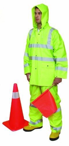 Mutual industries mutual 14511 3 piece pvc/high visibility polyester ansi class for sale
