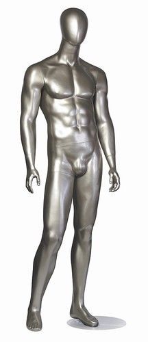 Metallic Silver Male Mannequin NEW
