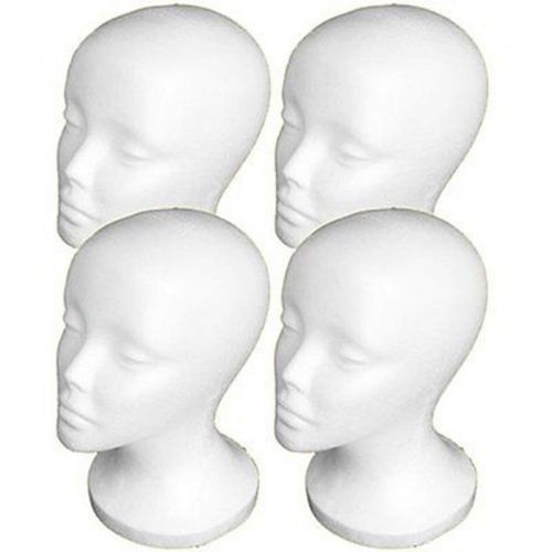 4PCS Female Styrofoam Mannequin Manikin Head Model Foam Wig Hair Glasses Display