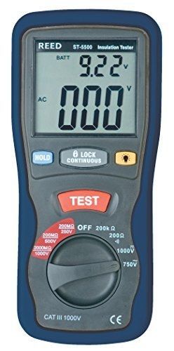 Reed instruments st-5500-nist insulation tester with nist traceable certificate for sale