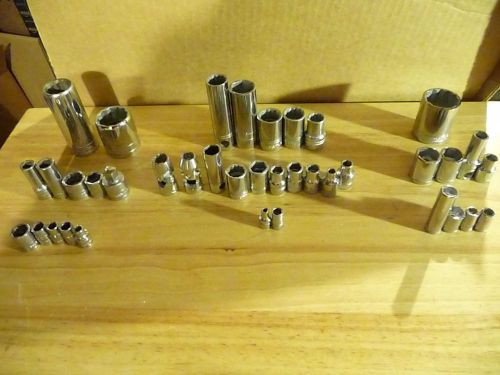 Lot of quality s-k,  williams &amp; armstrong sockets all sae all usa made 38 pcs. for sale