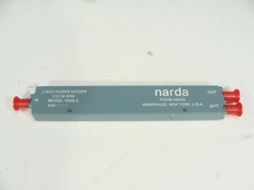 Narda 4426-2 Ultra Wideband 2-Way Power Divider / Splitter 0.5-18GHz SMA NICE!