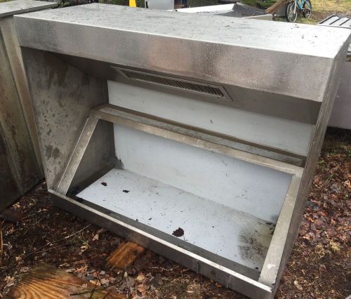 Brand new uncut 60&#034; x 48&#034; stainless steel hood with interior make up air vent for sale