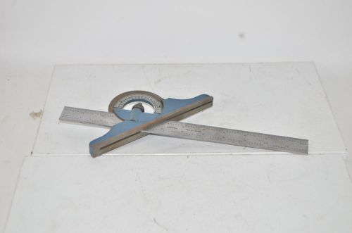 Made in Usa REVERSIBLE BEVEL PROTRACTOR 12&#034; 32 NDS 64 THS
