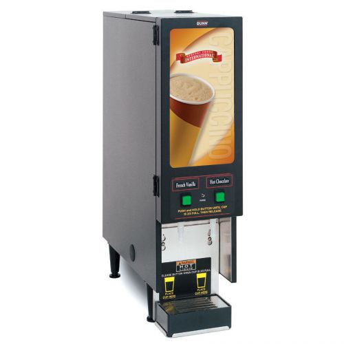Bunn hot beverage dispenser with 2 hoppers black - fmd-2-0200 for sale