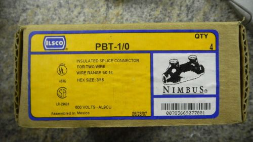 Ilsco PBTS-1/0 Insulated Splice Connectors, box of 4