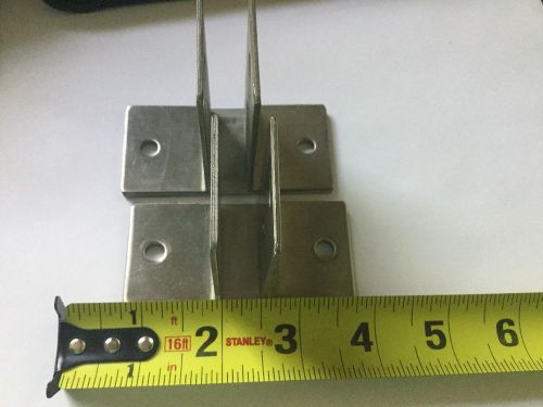 2 heavy duty stainless steel 1/2&#034; urinal brackets use with 1/2&#034; partition for sale