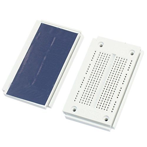 uxcell White 270 Tie Point PCB Prototype Solderless Breadboard 87x50x8mm 2pcs