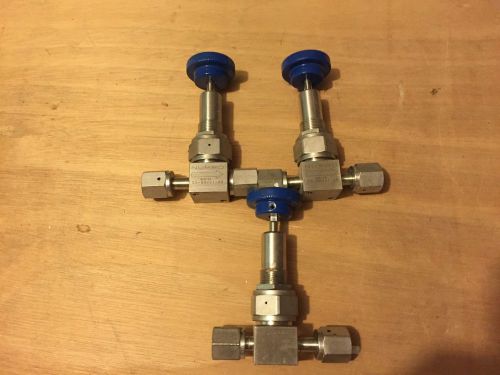 LOT OF 3 wagelok Model: SS-BNV51 High Purity Bellows-Sealed Valve