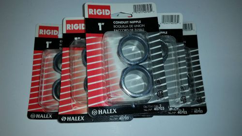 Assortment of halex rigid nipples and bushings - 22 packs total - new in box for sale
