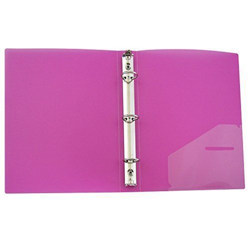 C-Line 3-Ring Poly Binder with Inner Pocket, Mini Size 5.5 x 8.5-Inch Size, May