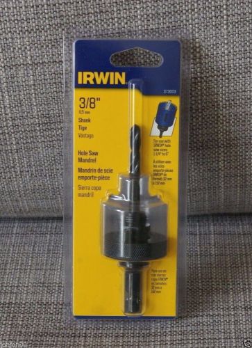 Irwin 373003 3/8&#034; hex shank hole saw mandrel for hole saws 1-1/4&#034; - 6&#034; new for sale