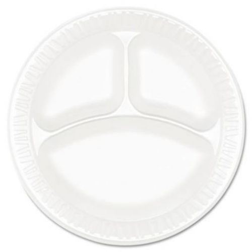 Dart 9cpwc 9&#034; white compartmented concorde non-laminated foam dinnerware foam 4 for sale
