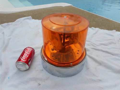 VINTAGE AMBER ROTATING EMERGENCY LIGHT--DOMINION AUTO--1970&#039;s