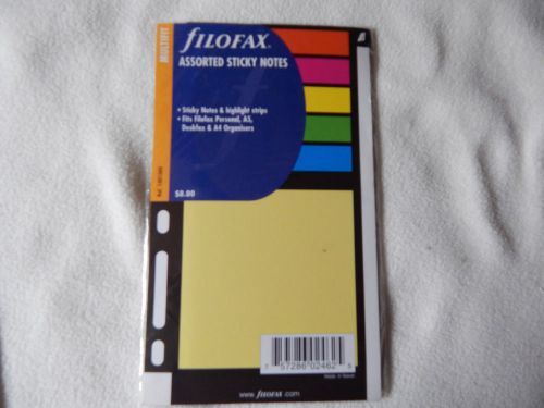 Filofax Assorted Sticky Notes &amp; Highlight Strips fits Personal, A5 &amp; A4 Organ