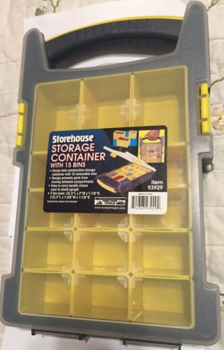 New 15 Bin Divider Portable Storage Case HEAVY DUTY by STOREHOUSE L@@K