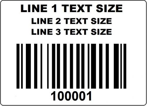 Roll1000 2&#034; x 1.5&#034; serial bar code sequential consecutive #&#039;s labels - code 128 for sale