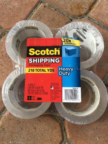 SCOTCH Shipping Packing Tape HEAVY DUTY  4 Rolls MAKE A OFFER $$$