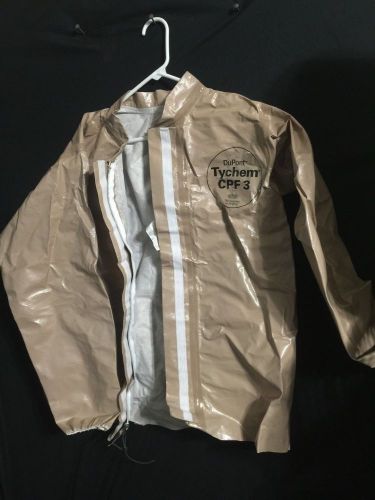 Dupont tychem cpf3 large brown haz-mat jacket for sale