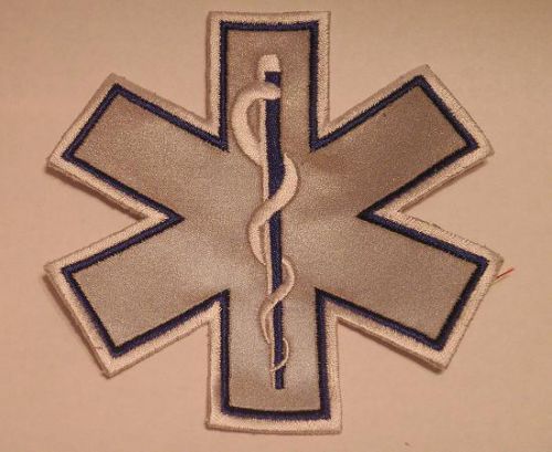EMS Star of Life Blue Reflective Patch 7&#034;