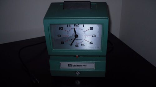 Acroprint 125 manual time clock punch stamp recorder 125nr4 needs key and ink for sale