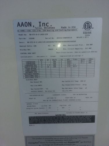 AAON 75 Ton Rooftop HVAC Unit