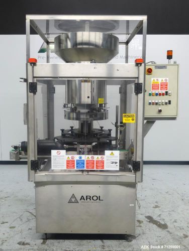 Used- AROL Closure Systems Model Saturno R-420 Wine Corker. Machine is capable o